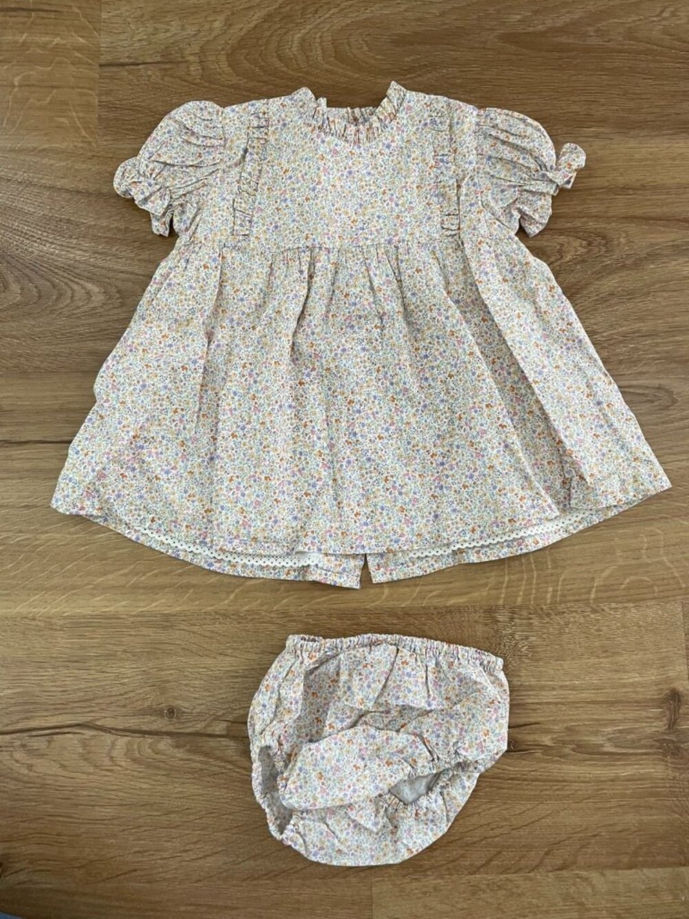La Coqueta Floral Ruffle Dress with Bloomers, 18 months